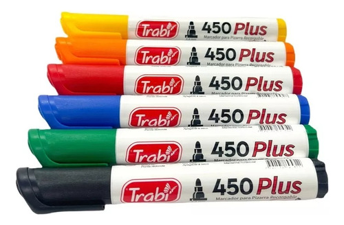 Kit X 6 Marcador Trabi 450 Para Pizarra Colores Surtidos