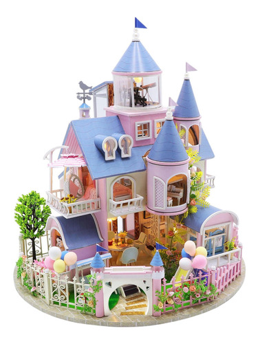 Casa de muñecas en miniatura escala 1:12th Pink & White cama del animal doméstico 