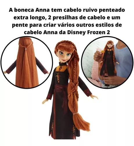 Boneca Frozen 2 - Anna e Acessórios Irmãs com Estilo Hasbro - JP