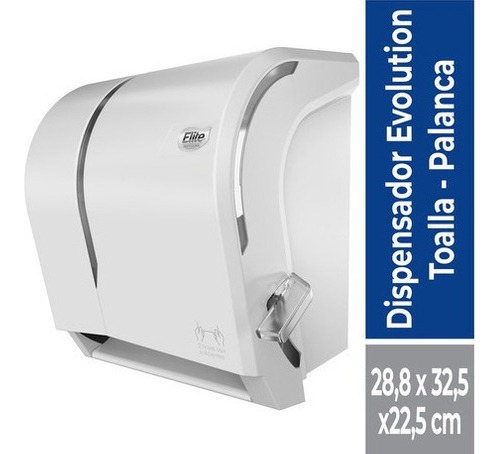 Dispensador Toalla Rollo Palanca Blanco Elite Professional