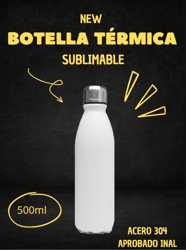 Botella Reutilizable Sustentable Termica 500 Ml Acero Inox