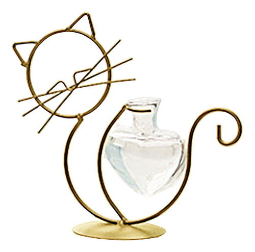 Florero Lindo Del Arte De Del Gato De Sentado En Oro
