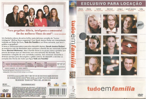 Dvd - Tudo Em Família - Claire Danes, Diane Keaton