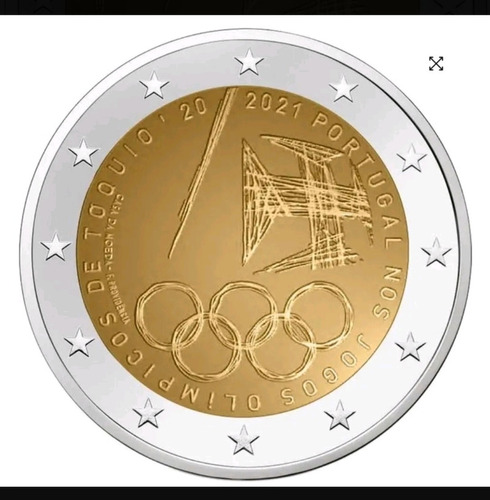 Moneda Conmemorativa Portugal 2021, Juegos Olímpicos Tokio.