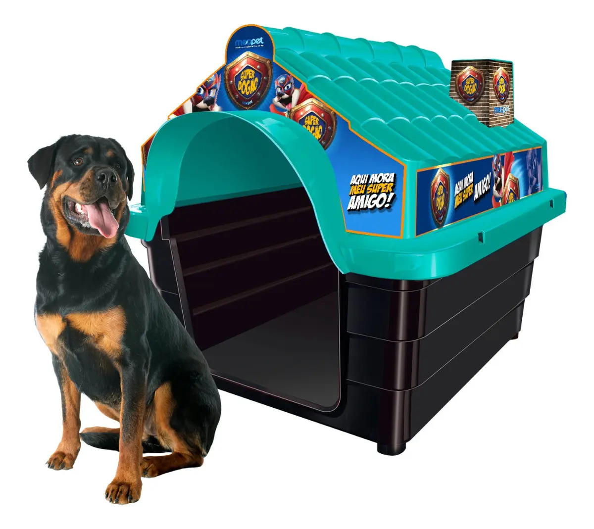 Casa Casinha N8 Super Dog Para Cachorros Grandes Resistente Cor Verde Tifanny