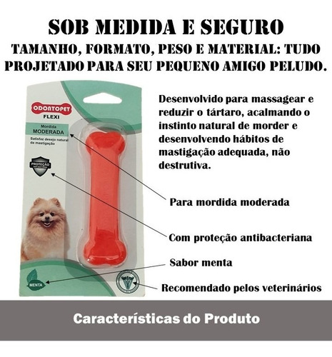 Brinquedo Mordedor Cachorro Pet Flexi Bone Mordida Moderada