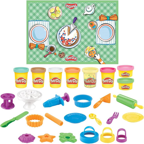 Play-doh Kitchen Creations - Juego De Pasteles Dulces Con 8 