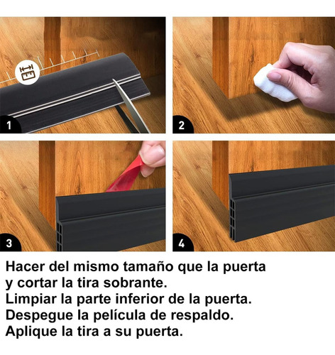 4pcs Sello Adhesivo Prueba De Polvo Para Puertas Y Ventanas Color Gris Gris