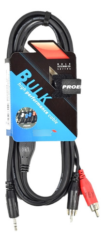 Cable Auxiliar 2x1 2rca A Plug St 3.5 Proel Bulk540lu18 1.8m