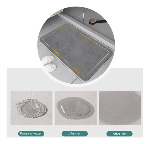 Alfombra De Baño De Diatomeas, Superabsorbente, De Secado Rá
