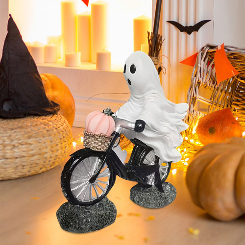 Estatua De Ciclista Fantasma Para Decoración De Halloween