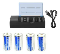 Comprar Cargador De Baterías Recargables Con 4 Baterías Tipo D 4000