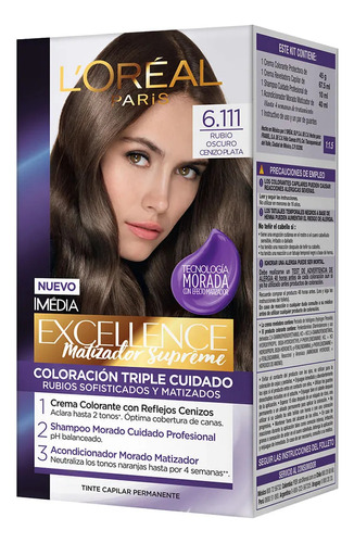 Coloración Crema Tintura Excellence Matizador Supreme Kit