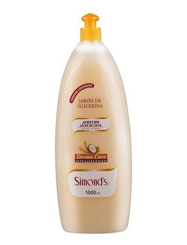 Simond's Jabón Liquido Afrecho Leche De Coco 750ml