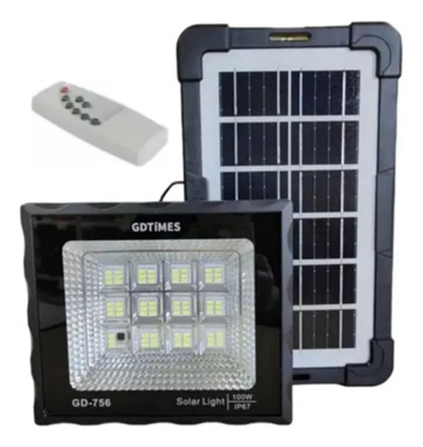  Reflector Lampara Led Panel Solar Exterior 100w Recargable