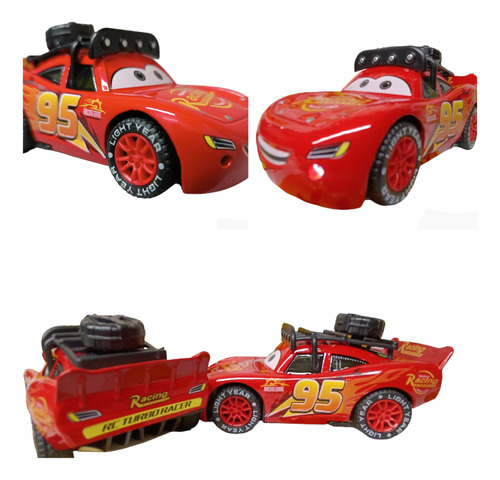 Rayo Mcqueen Rally, Escala 1:32, Con Luces Y Sonido, 12cms.