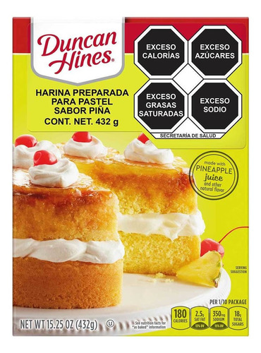 Harina Para Pastel Duncan Hines Signature Pineapple 432g