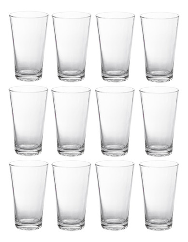 Juego De Vasos De Vidrio Durax Long Drink 420 Cc X 24 Unid