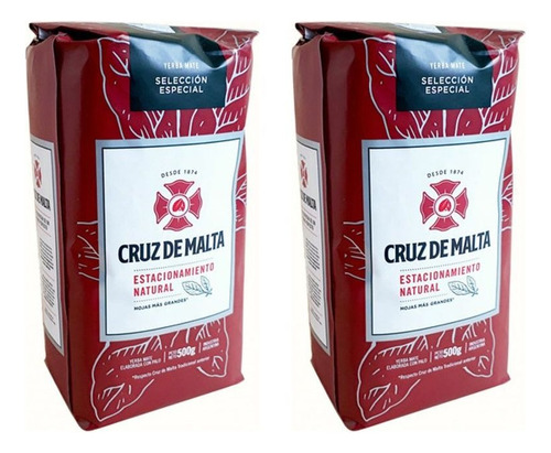 Yerba Mate Tradicional Cruz De Malta 500g Pack X2u