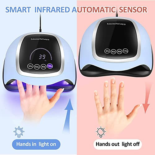 Lámpara De Uñas Led Uv Winjoy, Luz Uv Rápida De 168 W Par