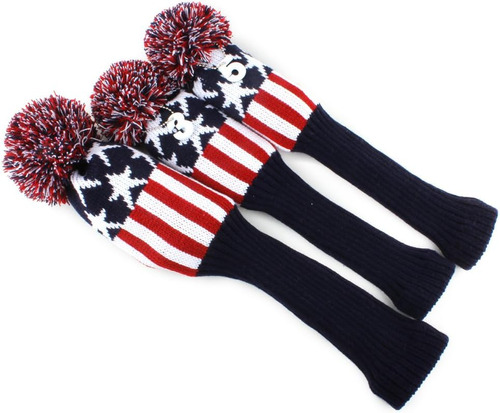 Clasico Star Knit Pom Pom Club De Golf Retro Headcover Head