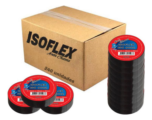 Fita Isolante Anti Chama Isoflex 19mm X 20m - Caixa Com 240