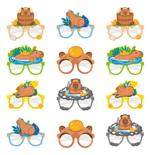 24pzs Carpincho Gafas Máscaras Fiesta Regalos Atrezzo