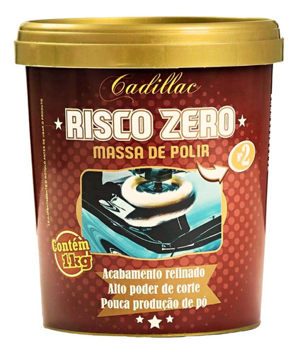 Massa De Polir N 2 Cadillac Risco Zero 1kg