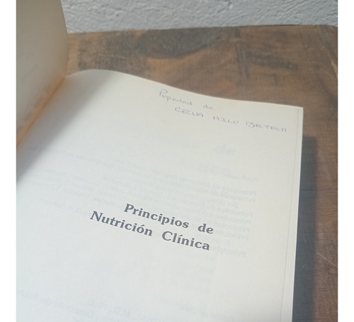 Principios De Nutrición Clínica (Usado)