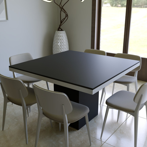 Mesa De Comedor Cuadrada Melamina De 120x120 