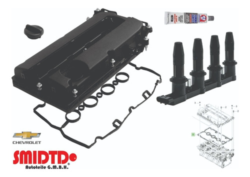 Tapa Punterias Filtro Bobinas Silicon Gmc Trax 1.8 12-18