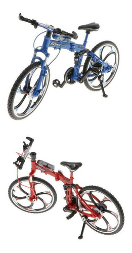 2 Piezas 1:10 Escala Aleación Diecast Bicicleta Modelo