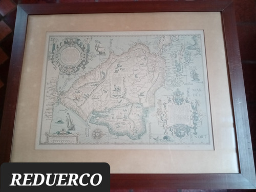 Mapa Antiguo América Del Sur  Central Jan Van Linchoten 1596