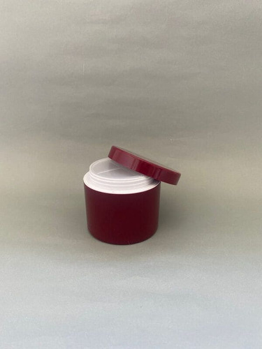 Pote Doble Fondo P/crema X 100cc Cosmetica Bordo- 10 Unidade
