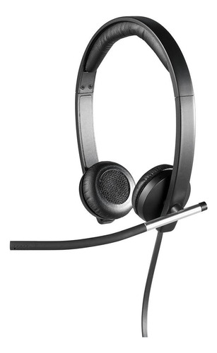 Headset Com Microfone H650e Estereo Usb Logitech Preto