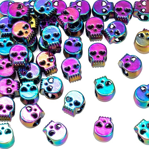 20 Cuentas Calavera Colorida 41 Pulgadas Cuentas Espaciadora