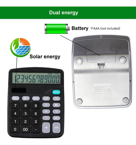 Dnn Calculadora Mesa 12 Dígitos Com Visor Lcd Grande