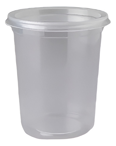 Pote Plastico Descartable 500g +tapa Ensalada De Fruta X200u
