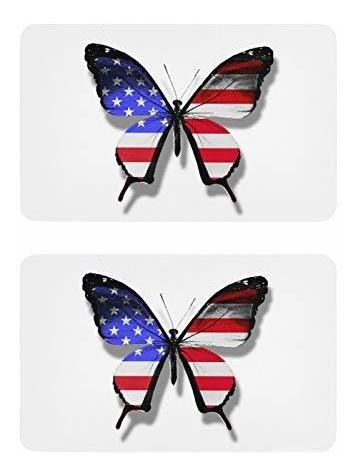 Bandera Americana Mariposa Imán Para Nevera 4 De Julio, Vera