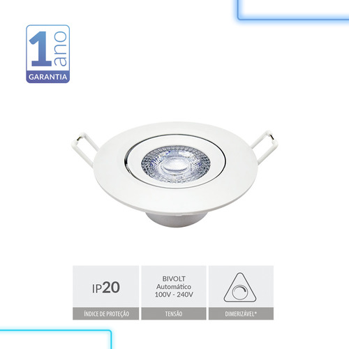 Kit 10 Spot Led Inteligente 5w 2700k/6500k Red Avant Neo Estrutura Rgb 110v/220v