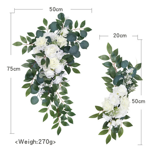 2 Piezas De Flores Decorativas De Arco De Boda Flores