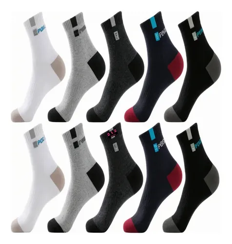 Kit 12 Pares Meias Cano Longo Alto Medio Academia Sport