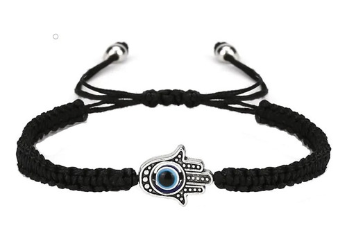 Pulsera De Hilo Con Ojo Turco En Mano Fatima Protección