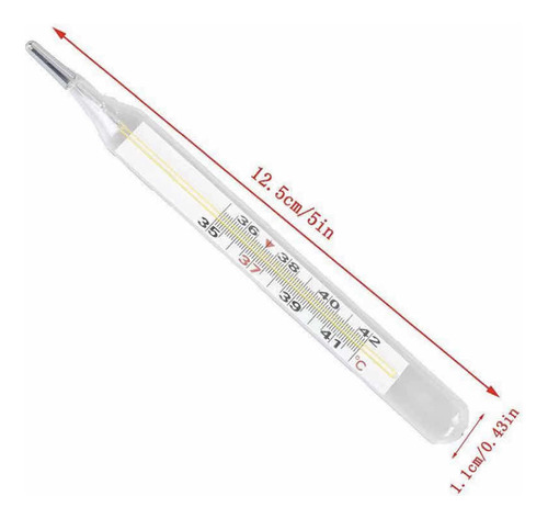 Termómetro Vidrio Set 2 Unidades Temperatura Niños Y Adultos