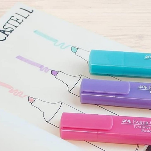 Set 4 Marcadores Marcatextos Color Pastel Faber Castell Tl46