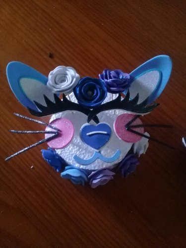 Centro Para Torta Con La Temática De Unicornio Y Gata