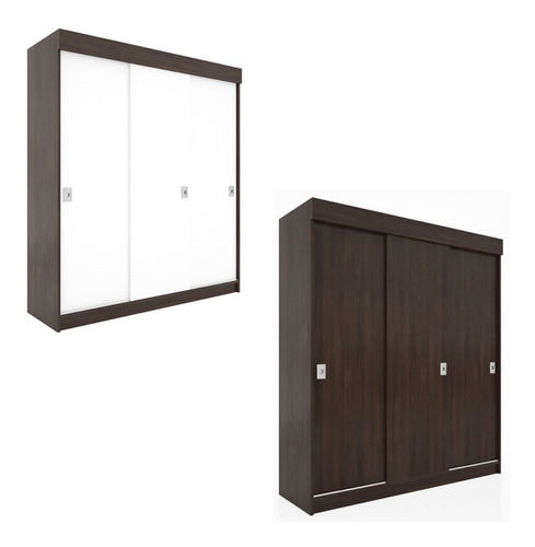 Placard Moderno 3 Puertas Corredizas Cajones Estantes Rieles