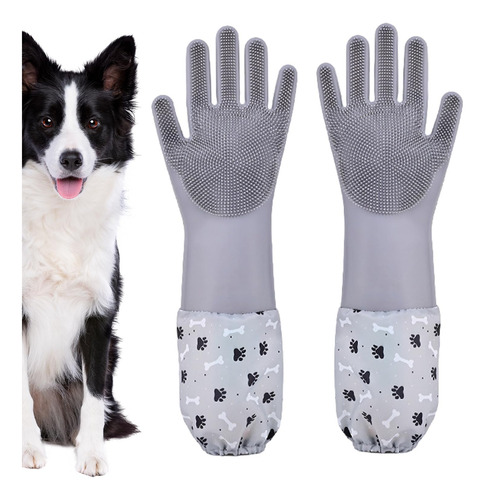 Guantes Aseo Masaje Mascotas, Guantes De Silicona Duraderos