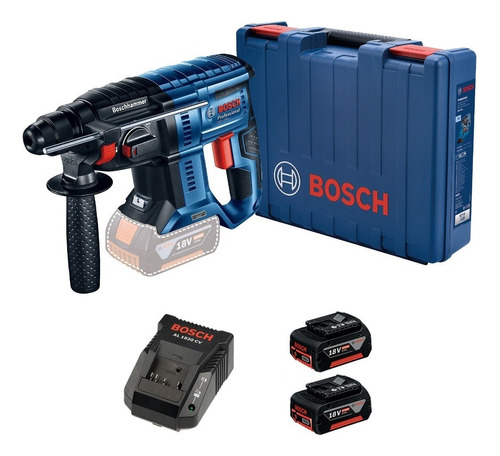 Martillo Perforador Bosch Gbh 180-li 18v 2 Baterías Color Azul marino