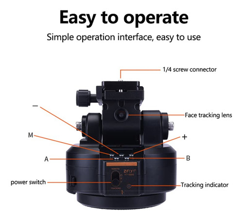 Cabezal Panorámico Motorizado Ztfon Yt-2000 Con Control Remo